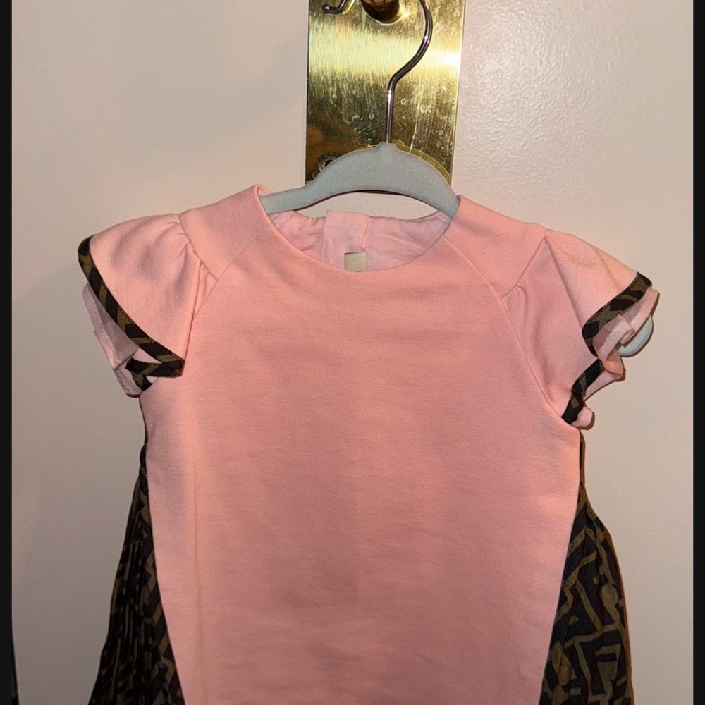 Fendi Pink Ruffle Sleeve Blouse